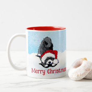 KiniArt Havanese Christmas Two-Tone Coffee Mug