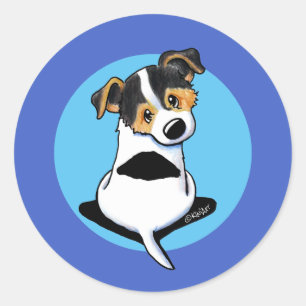KiniArt Jack Russell Terrier Classic Round Sticker