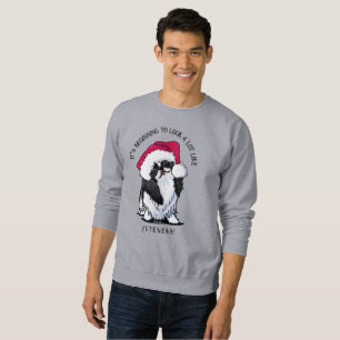 KiniArt Japanese Chin Christmas Sweatshirt
