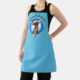 KiniArt Jazzy Moose All-Over Print Apron