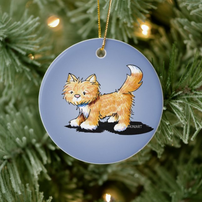 KiniArt Kitty Cat Ceramic Ornament (Tree)