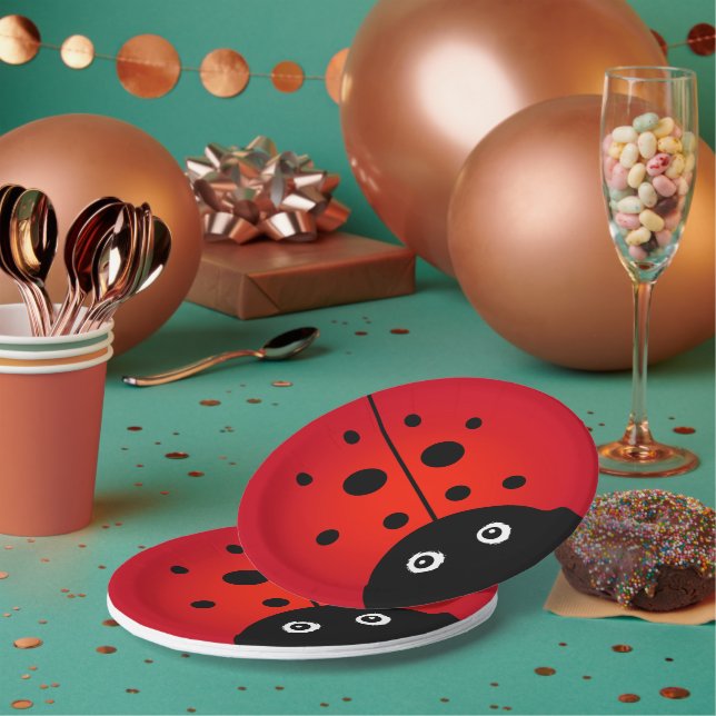 KiniArt Ladybug Paper Plate (Multi)