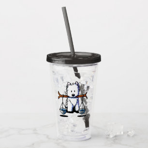 KiniArt Libra Westie Acrylic Tumbler