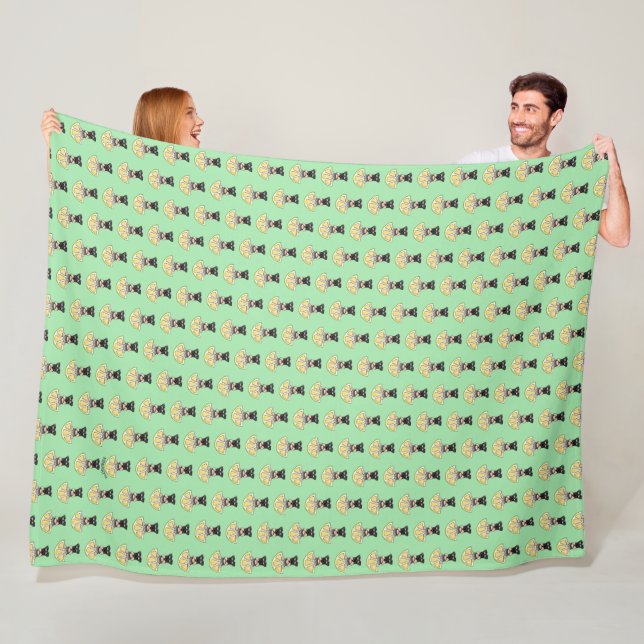 KiniArt Life Lemon Schnauzer Fleece Blanket (In Situ)