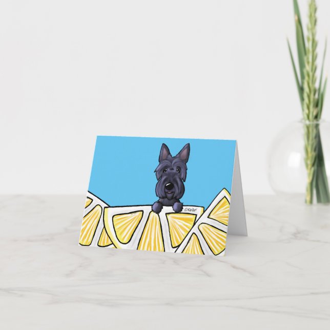 KiniArt Life Lemons Scottie Thank You Card (Front)