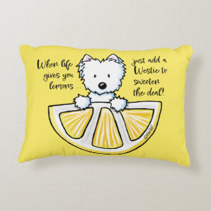 KiniArt Life Lemons Westie Accent Pillow