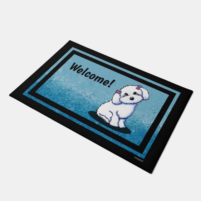 KiniArt Maltese Doormat (Angled)