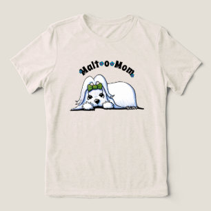 KiniArt Maltese Mum Tri-Blend Shirt