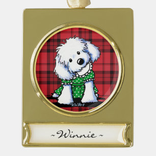 KiniArt Maltese Personalized Ornament