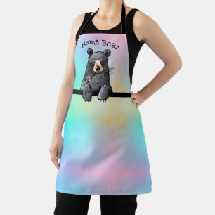 KiniArt Mama Bear All-Over Print Apron