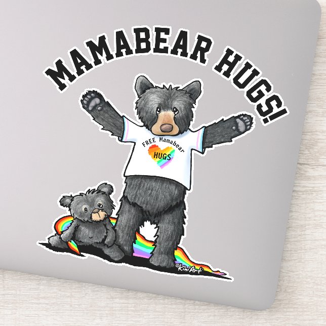 KiniArt Mamabear Hugs Sticker (Detail)