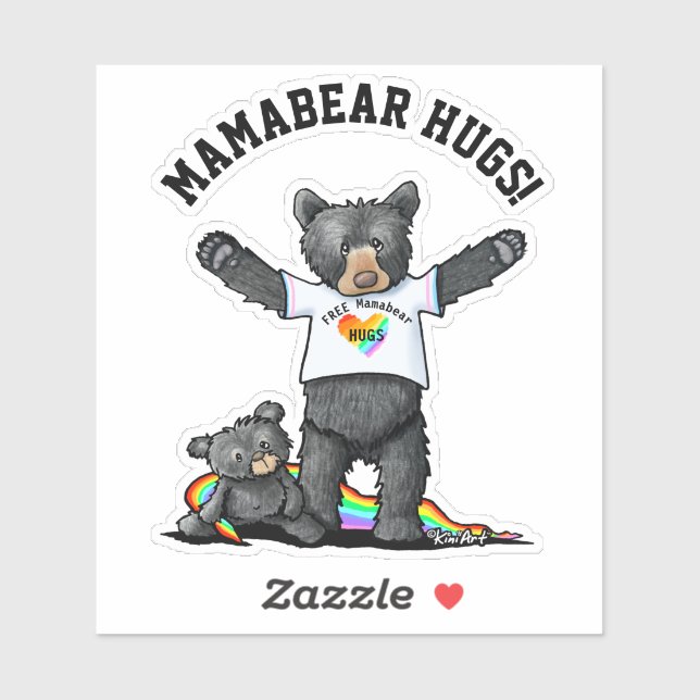 KiniArt Mamabear Hugs Sticker (Sheet)