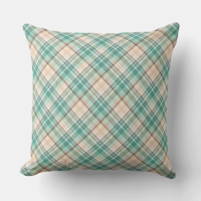KiniArt Marina Plaid Cushion (Front)