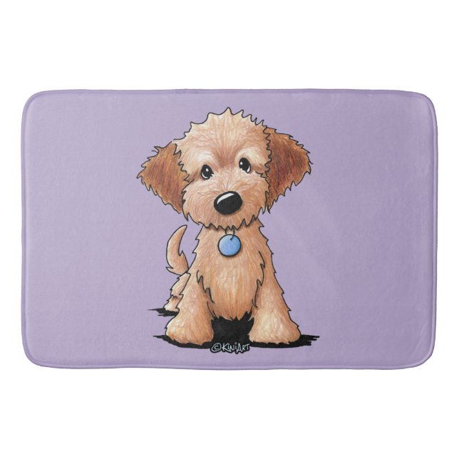 KiniArt Mini Goldendoodle Bath Mat (Front)