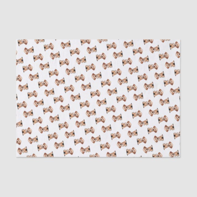 KiniArt Mini Goldendoodle Tissue Paper (Front)
