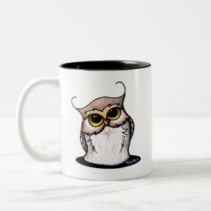 KiniArt Owl Two-Tone Coffee Mug