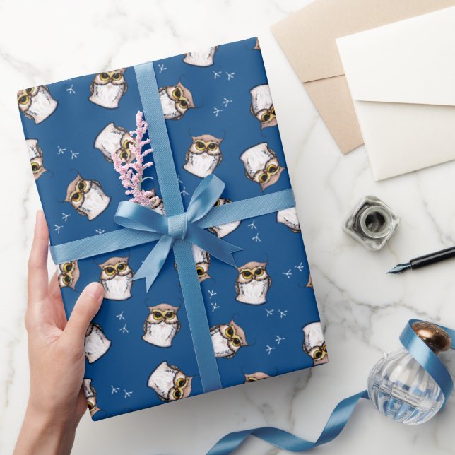 KiniArt Owl Wrapping Paper (Gifting)