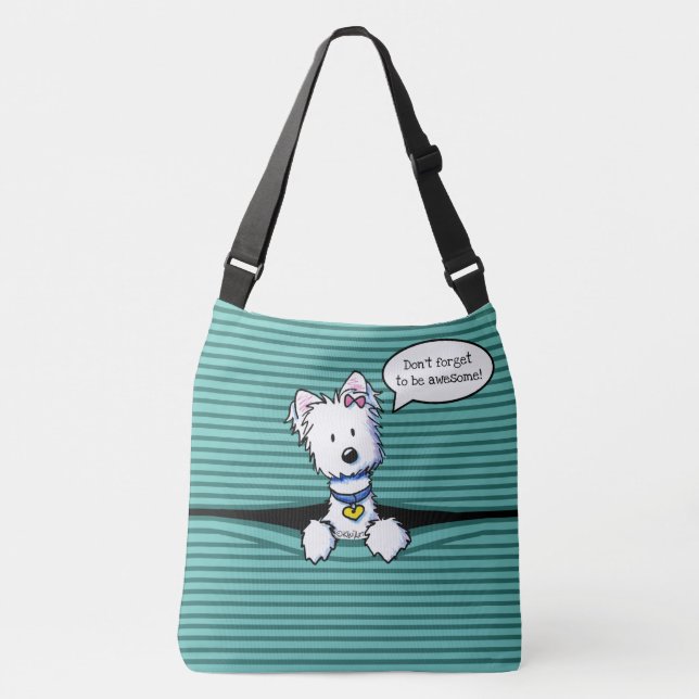KiniArt Peek-a-boo Westie Crossbody Bag (Front)