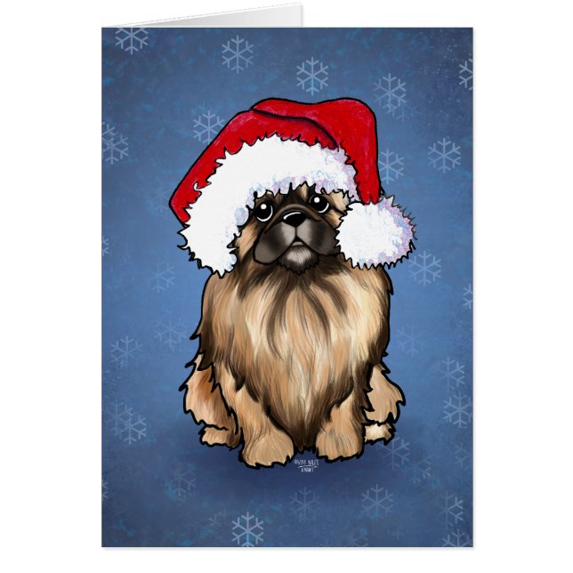KiniArt Pekingese Christmas Card (Front)