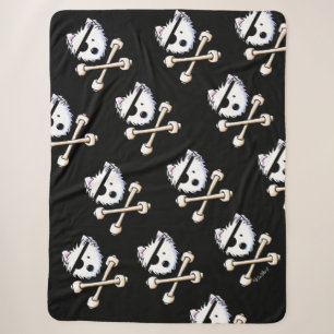 KiniArt Pirate Westie Sherpa Blanket