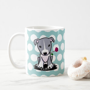 KiniArt Pitbull with Flower Coffee Mug