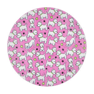 KiniArt Playful Westies Cutting Board