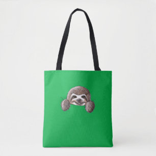KiniArt Pocket Sloth Tote Bag