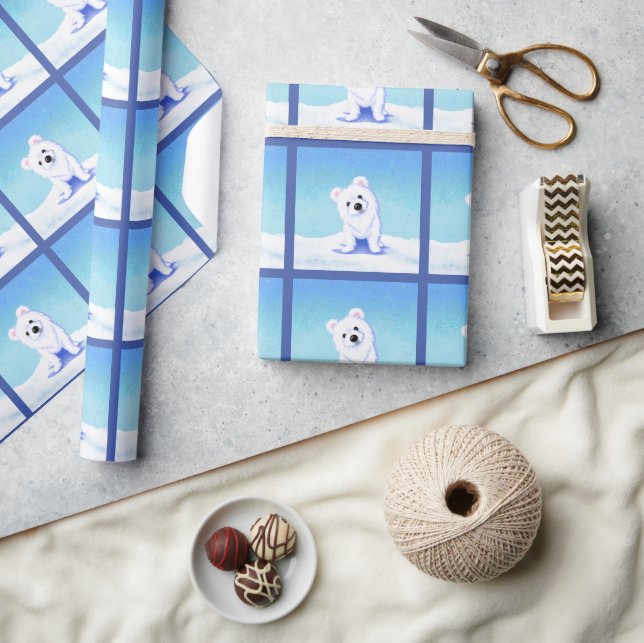 KiniArt Polar Bear Wrapping Paper (Crafts)
