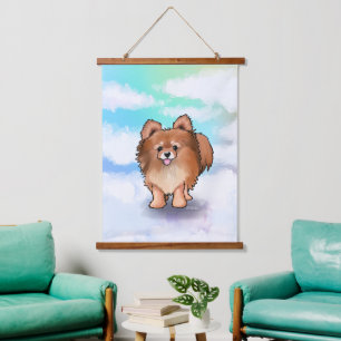 KiniArt Pomeranian Hanging Tapestry