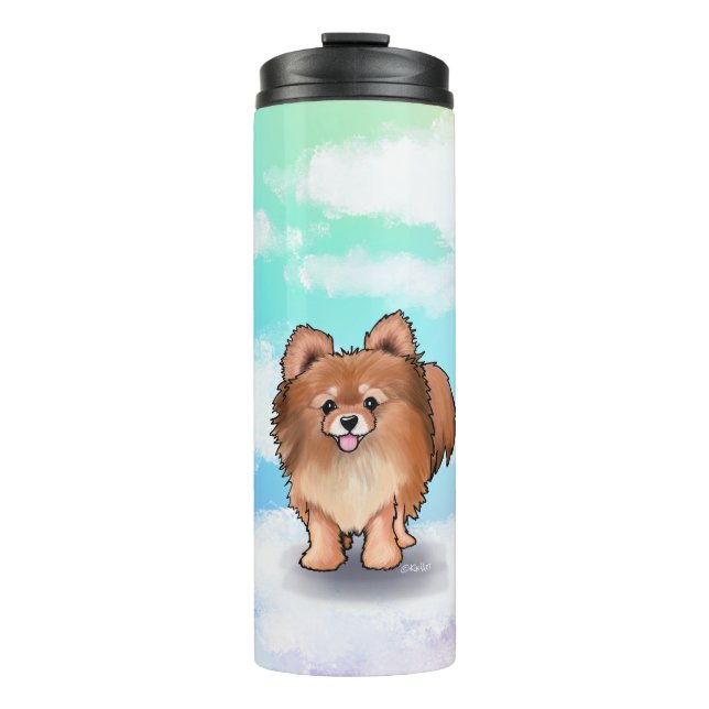 KiniArt Pomeranian Thermal Tumbler (Front)