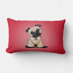 KiniArt Pug Lumbar Pillow