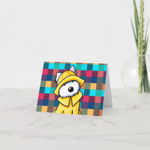 KiniArt Raincoat Westie Thank You Card