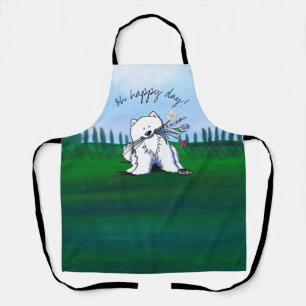 KiniArt Samoyed All-Over Print Apron
