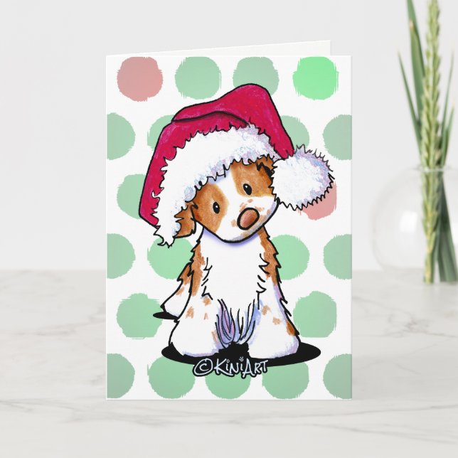 KiniArt Santa Brittany Christmas Card (Front)