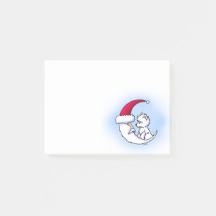 KiniArt Santa Moon Westie Post-it Notes