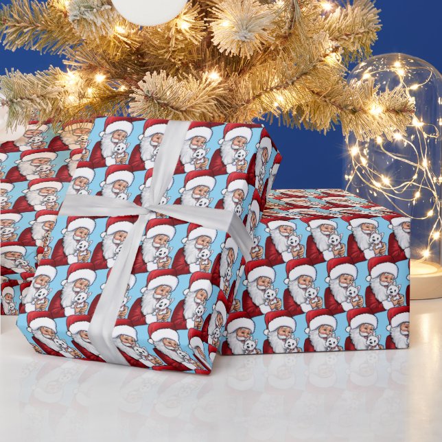 KiniArt Santa n Westie Christmas Wrapping Paper (Holidays)