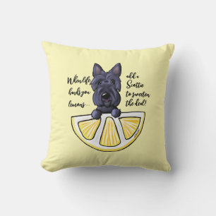 KiniArt Scottie Life Lemons Accent Pillow