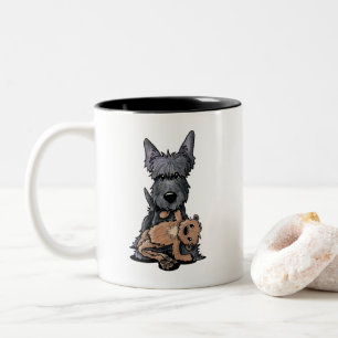 KiniArt Scottie T And Sassy Big Two-Tone Coffee Mug