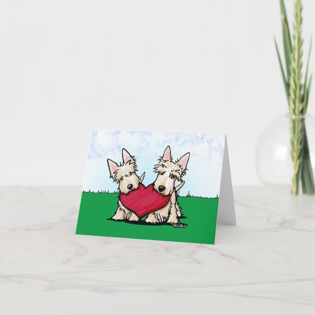 KiniArt Scottish Terrier Duo Card (Front)