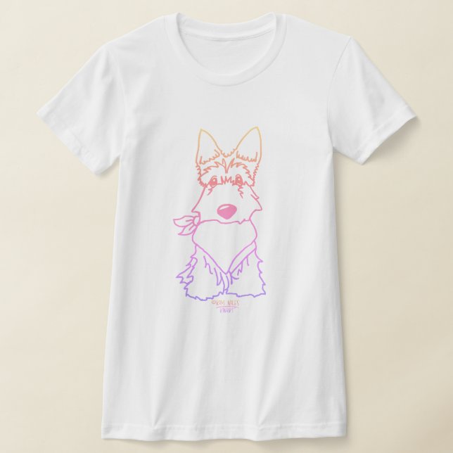KiniArt Scottish Terrier T-Shirt (Laydown)