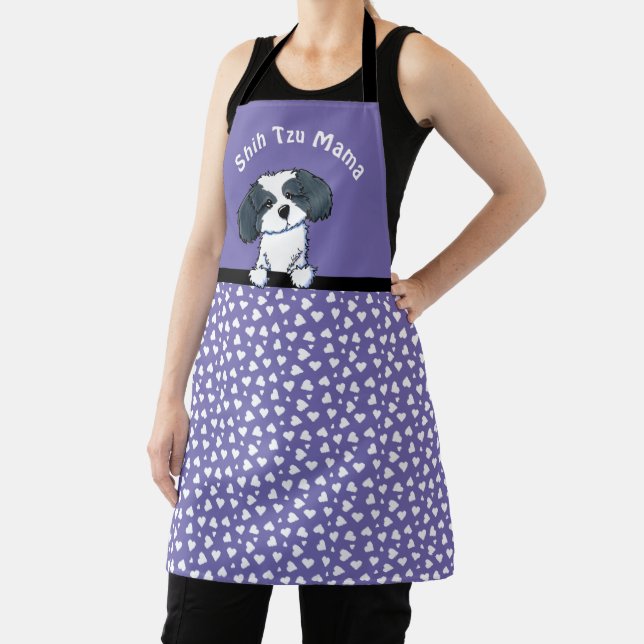 KiniArt Shih Tzu All-Over Print Apron (Insitu)