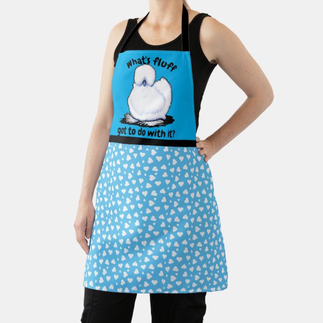 KiniArt Silkie Chicken All-Over Print Apron (Insitu)