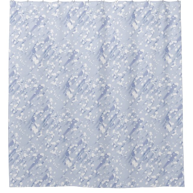 KiniArt Silver Ice Shower Curtain (Front)