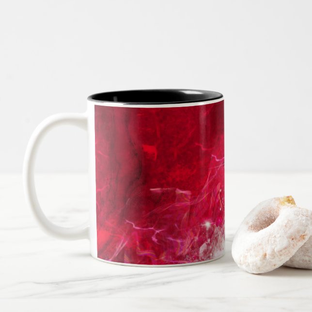 KiniArt Slice Of Life  Two-Tone Coffee Mug (With Donut)