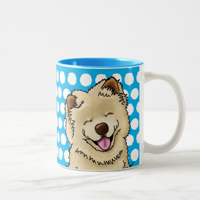 KiniArt Smiling Cream Chow Mug (Right)