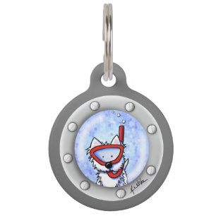 KiniArt Snorkel Westie Pet ID Tag