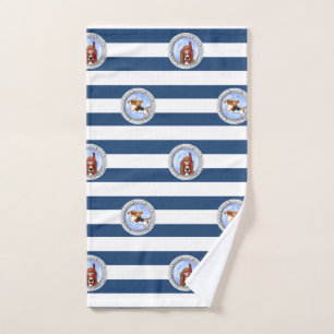 KiniArt Snorkelling Basset Hounds Hand Towel