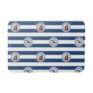 KiniArt Snorkelling Basset Porthole Bath Mat