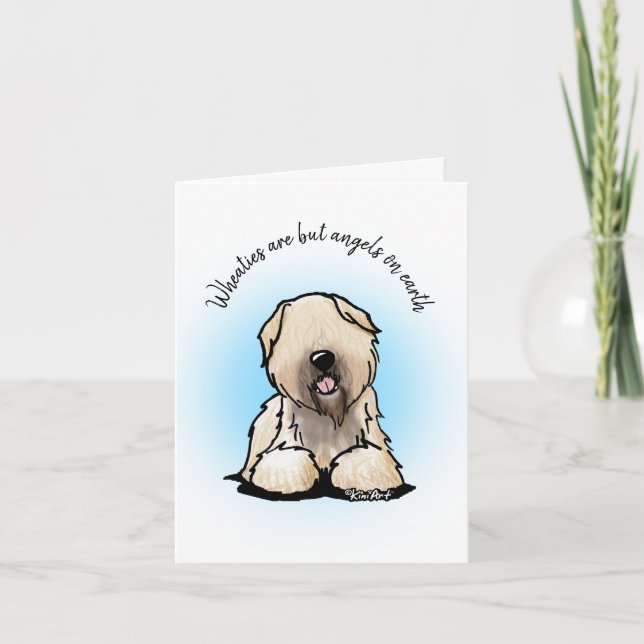 KiniArt Soft Coat Wheaten Terrier T-Shirt Thank You Card (Front)