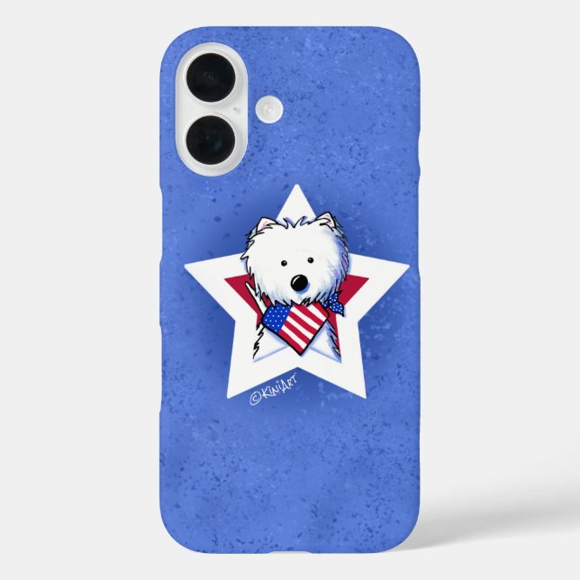 KiniArt Star Speckled Westie Case-Mate iPhone Case (Back)